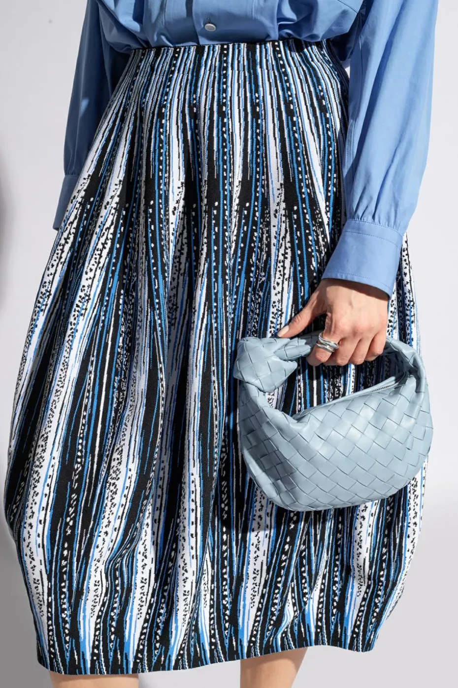 Bottega Veneta jasnoniebieski Torba do ręki ‘Jodie Mini’
