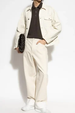 Bottega Veneta kremowy Jeansy z kieszeniami