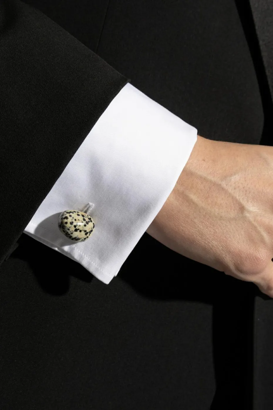 Bottega Veneta kremowy Spinki do mankietów