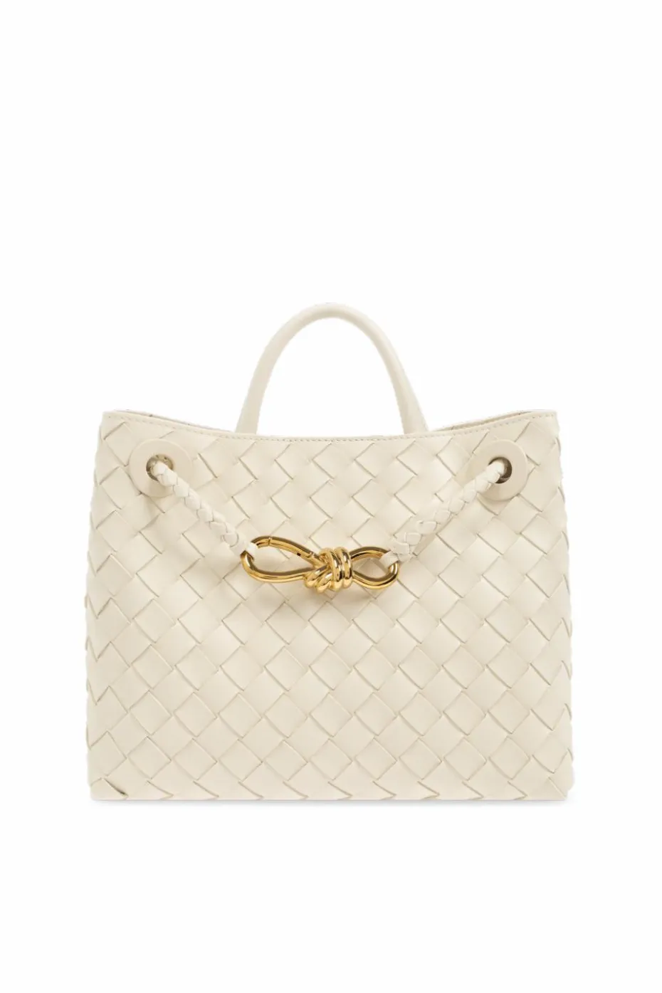 Bottega Veneta kremowy Torba do ręki `Andiamo Small`