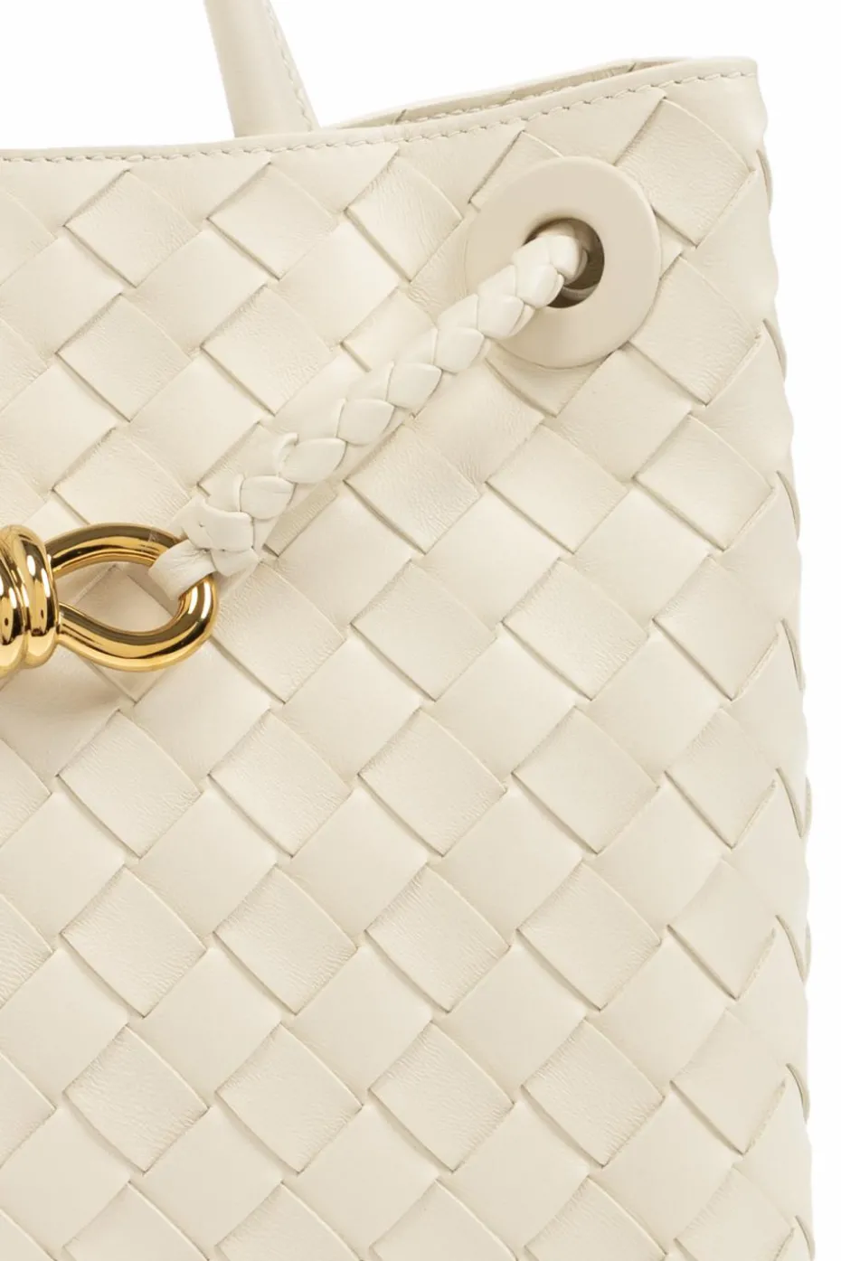 Bottega Veneta kremowy Torba do ręki `Andiamo Small`