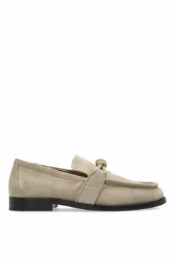 Bottega Veneta kremowy Zamszowe buty `Astaire` typu `loafers`