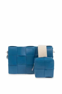 Bottega Veneta NIEBIESKI Torba na ramię ‘Cassette Medium’