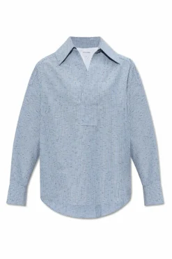 Bottega Veneta NIEBIESKI Koszula z kołnierzem