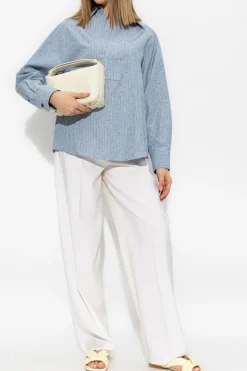 Bottega Veneta NIEBIESKI Koszula z kołnierzem