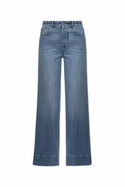 Bottega Veneta NIEBIESKI Jeansy z szerokimi nogawkami