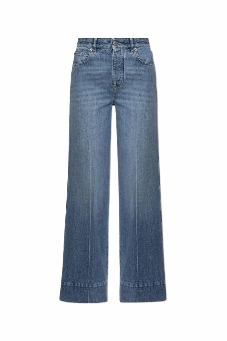 Bottega Veneta NIEBIESKI Jeansy z szerokimi nogawkami