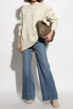 Bottega Veneta NIEBIESKI Jeansy z szerokimi nogawkami