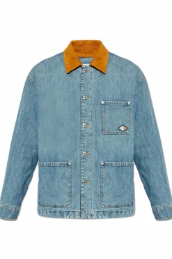 Bottega Veneta NIEBIESKI Jeansowa ocieplana kurtka
