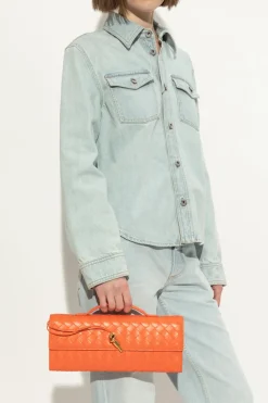Bottega Veneta POMARAŃCZOWY Torba do ręki `Andiamo`