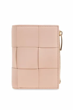 Bottega Veneta RÓŻOWY Skórzany portfel