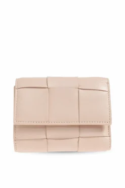 Bottega Veneta RÓŻOWY Skórzany portfel
