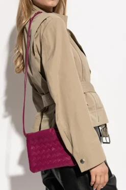 Bottega Veneta RÓŻOWY Skórzna torba na ramię