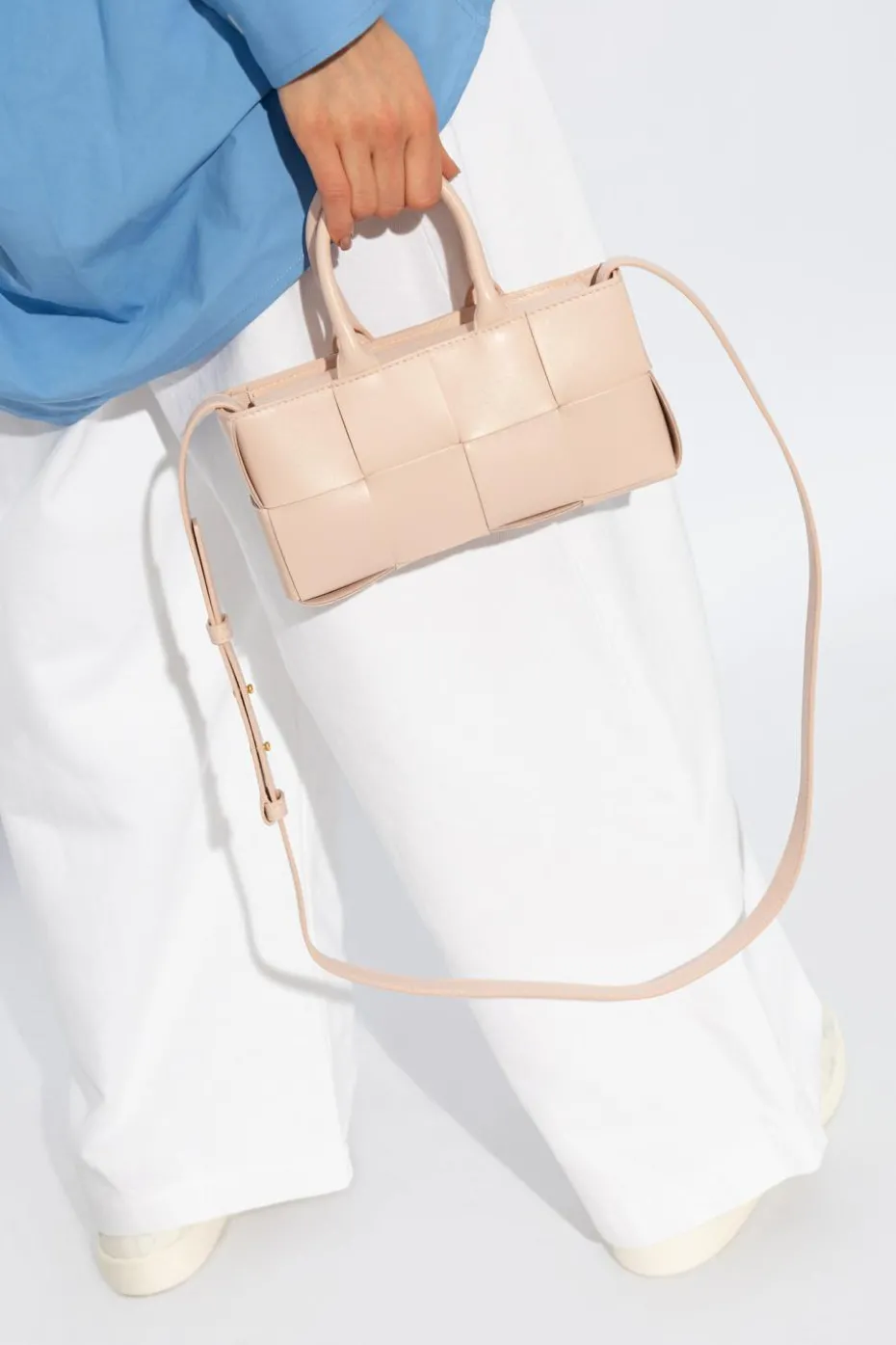 Bottega Veneta RÓŻOWY Torba na ramię ‘Arco East-West Mini’