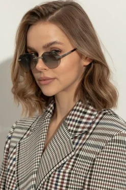 Bottega Veneta SREBRNY Okulary przeciwsłoneczne