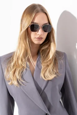 Bottega Veneta SREBRNY Okulary przeciwsłoneczne