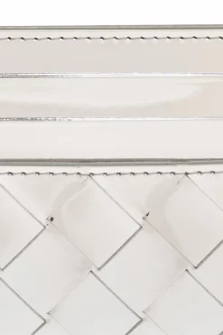 Bottega Veneta SREBRNY Skórzane etui na karty