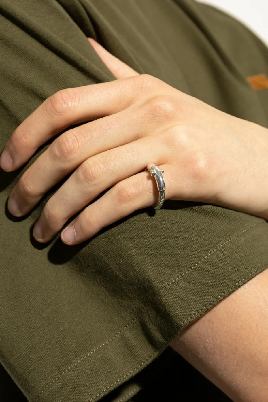 Bottega Veneta SREBRNY Srebrny pierścień
