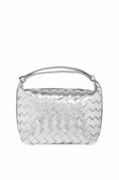 Bottega Veneta SREBRNY Torba do ręki `Mini Wallace`