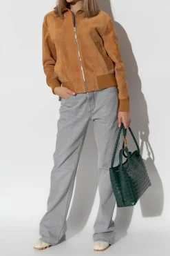 Bottega Veneta SZARY Jeansy z rozszerzanymi nogawkami