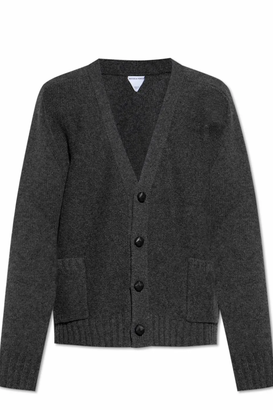 Bottega Veneta SZARY Kardigan z kieszeniami