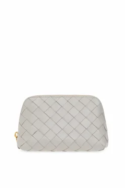 Bottega Veneta SZARY Skórzana kosmetyczka