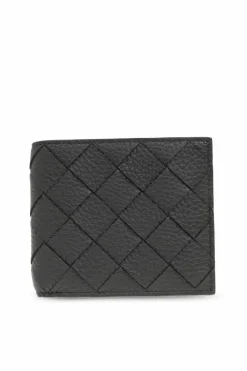 Bottega Veneta SZARY Skórzany portfel