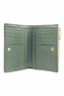 Bottega Veneta SZARY Skórzany portfel