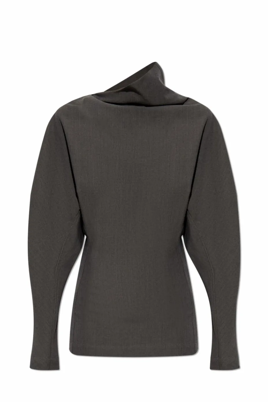 Bottega Veneta SZARY Top z asymetrycznym dekoltem