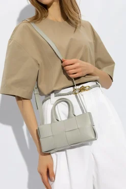 Bottega Veneta SZARY Torba na ramię ‘Acro Mini’