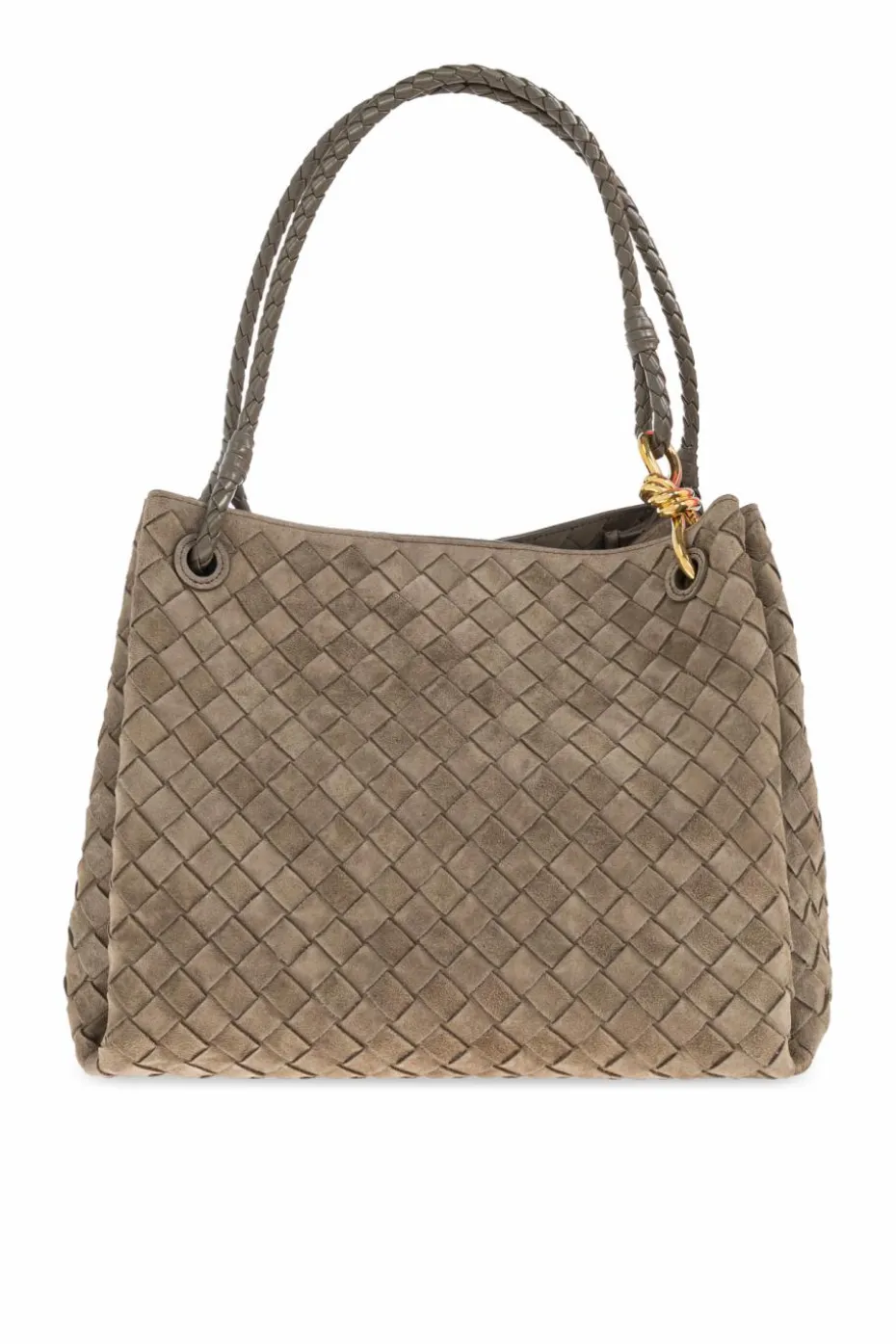 Bottega Veneta SZARY Torba na ramię `Parachute Large`