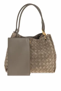 Bottega Veneta SZARY Torba na ramię `Parachute Large`