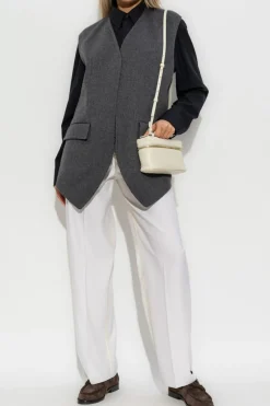 Bottega Veneta SZARY Wełniana kamizelka