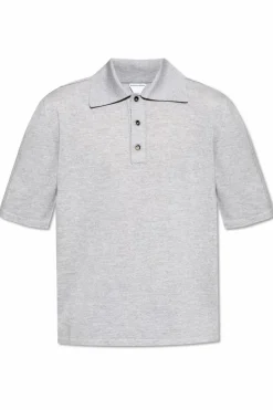 Bottega Veneta SZARY Wełniane polo