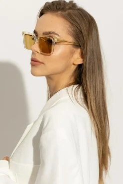 Bottega Veneta ŻÓŁTY Okulary przeciwsłoneczne