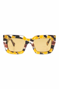 Bottega Veneta ŻÓŁTY Okulary przeciwsłoneczne