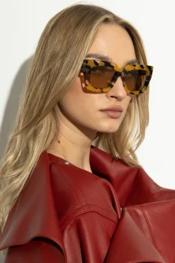Bottega Veneta ŻÓŁTY Okulary przeciwsłoneczne
