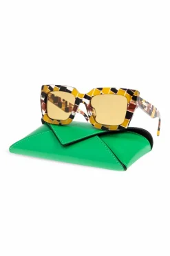 Bottega Veneta ŻÓŁTY Okulary przeciwsłoneczne