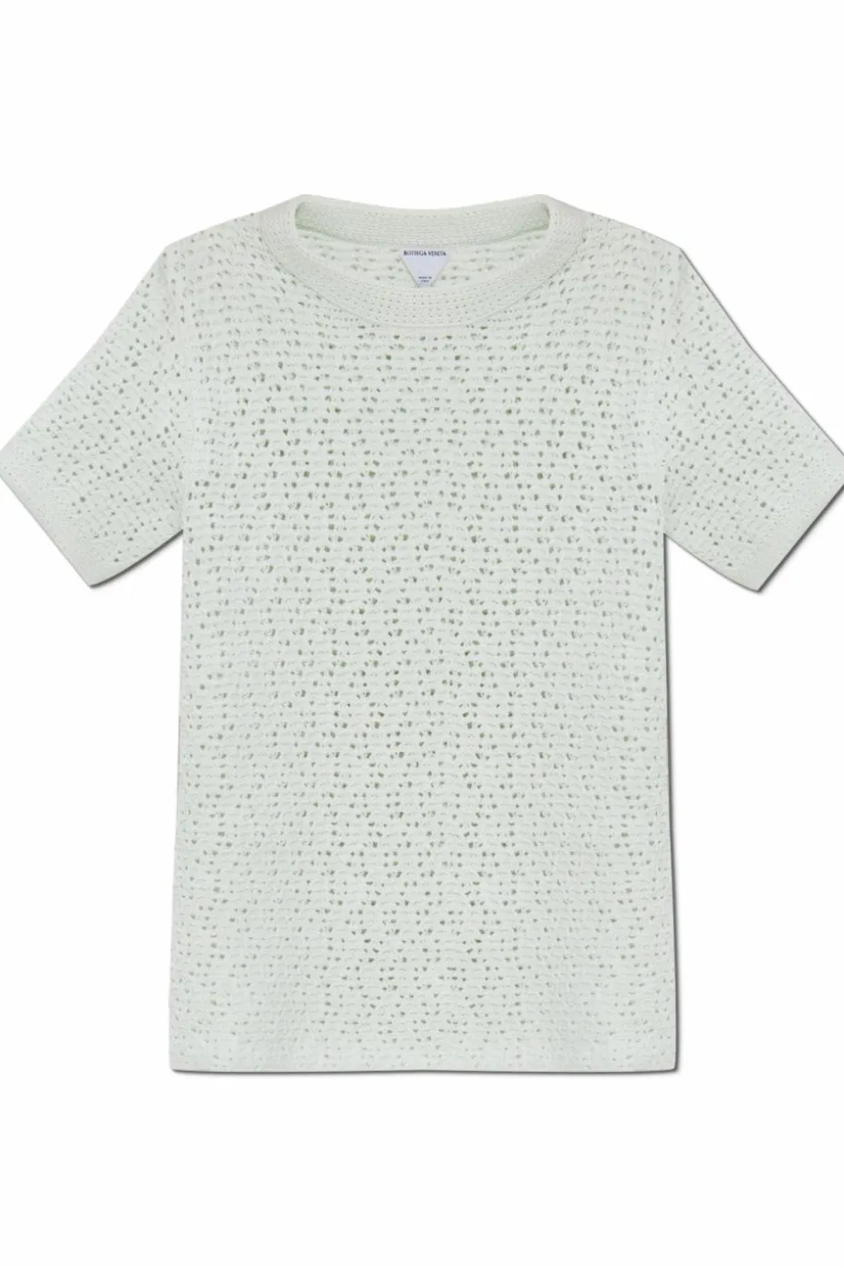 Bottega Veneta ZIELONY Ażurowy sweter
