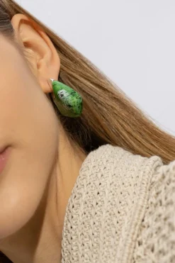Bottega Veneta ZIELONY Ceramiczne kolczyki