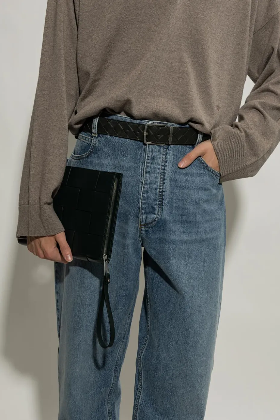 Bottega Veneta ZIELONY Etui na dokumenty ‘Arco Medium’