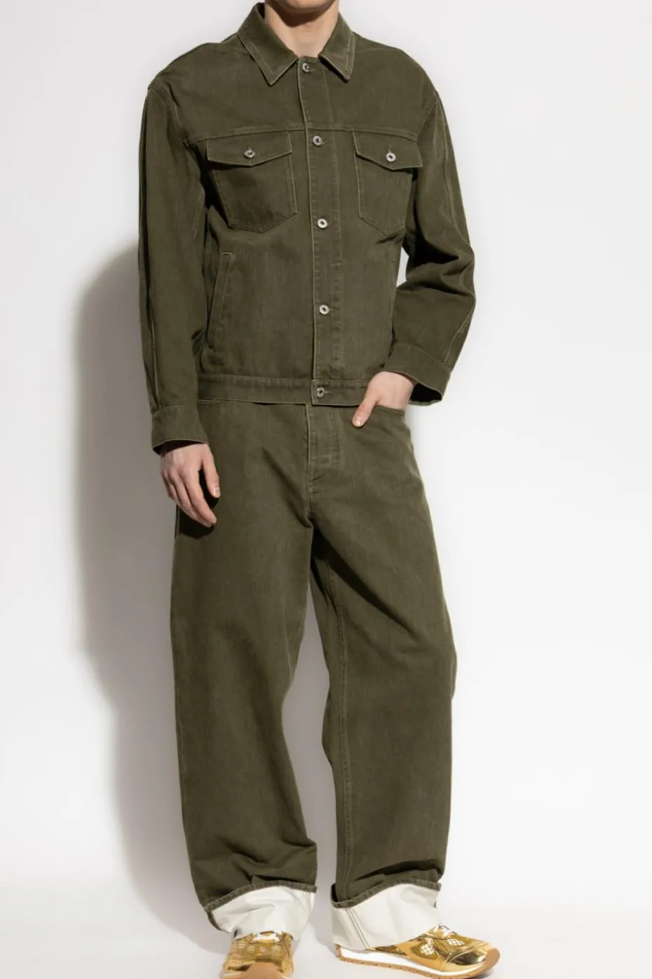 Bottega Veneta ZIELONY Jeansy z kieszeniami