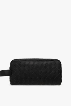 Bottega Veneta ZIELONY Kosmetyczka z plecionką ‘Intrecciato’