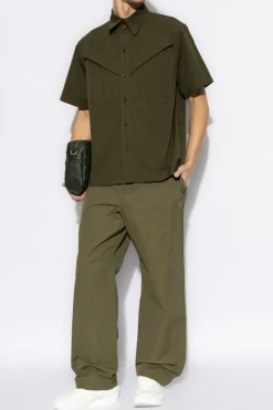Bottega Veneta ZIELONY Koszula z krótkimi rękawami