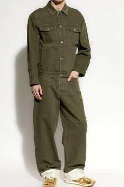 Bottega Veneta ZIELONY Kurtka jeansowa