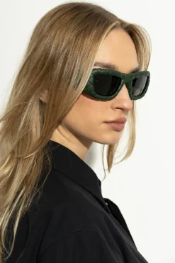 Bottega Veneta ZIELONY Okulary przeciwsłoneczne