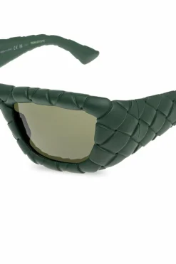 Bottega Veneta ZIELONY Okulary przeciwsłoneczne
