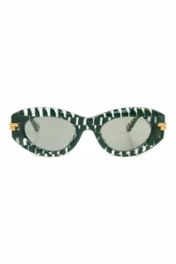 Bottega Veneta ZIELONY Okulary przeciwsłoneczne