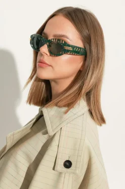 Bottega Veneta ZIELONY Okulary przeciwsłoneczne
