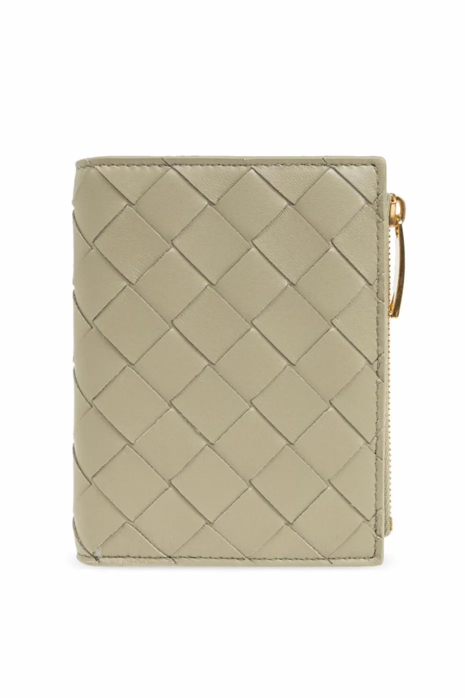Bottega Veneta ZIELONY Skórzany portfel